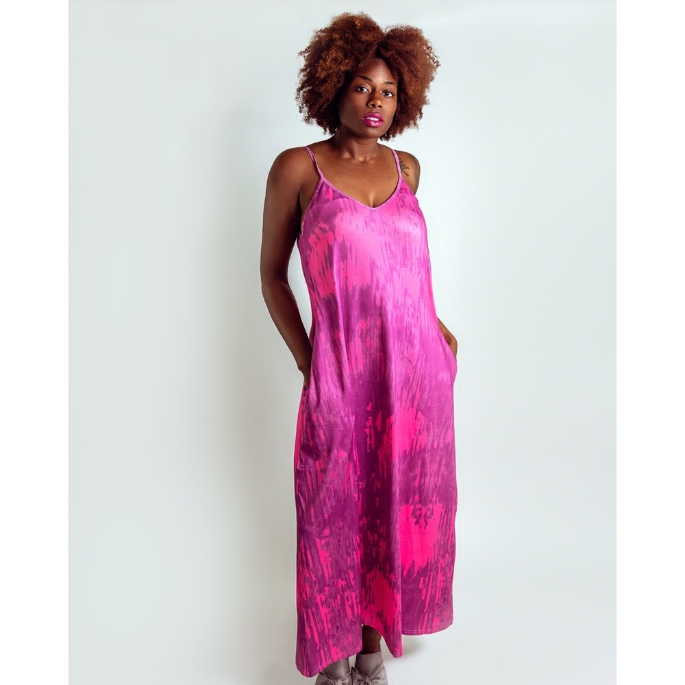 Rosy Tie Dye Maxi Dress